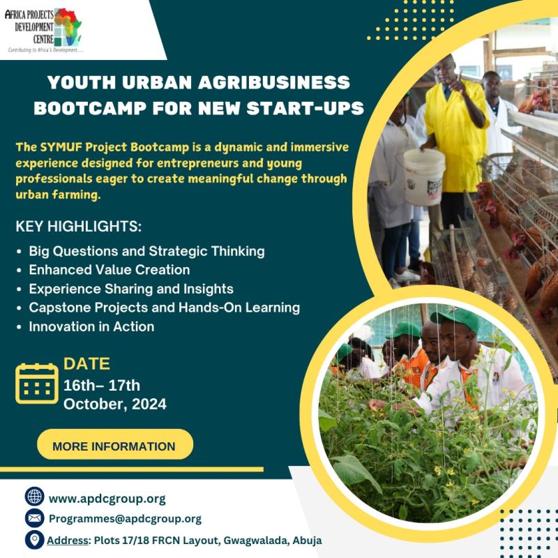 APDC Youth Urban Agribusiness Boot Camp 2024.